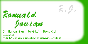 romuald jovian business card